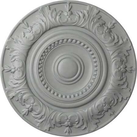 Ekena Millwork Biddix Ceiling Medallion (Fits Canopies up to 7 1/2"), 20 7/8"OD x 1 1/4"P, Primed White CM20BX